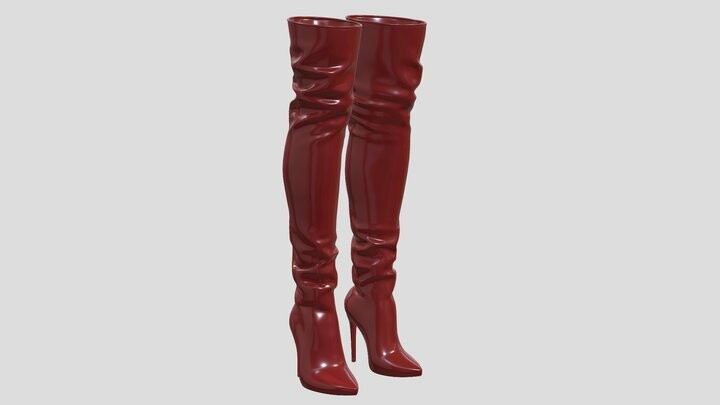 ArtStation - woman sexy high heel boots highpoly mesh 3D print model ...