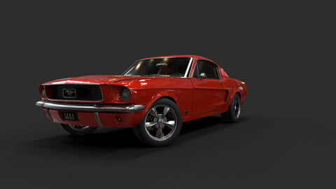 Ford Mustang GT 1968 3D Model