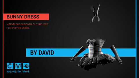 Bunny Dress - Marvelous Designer, CLO project