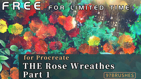 97 Rose Wreath Brushes Free for limited time