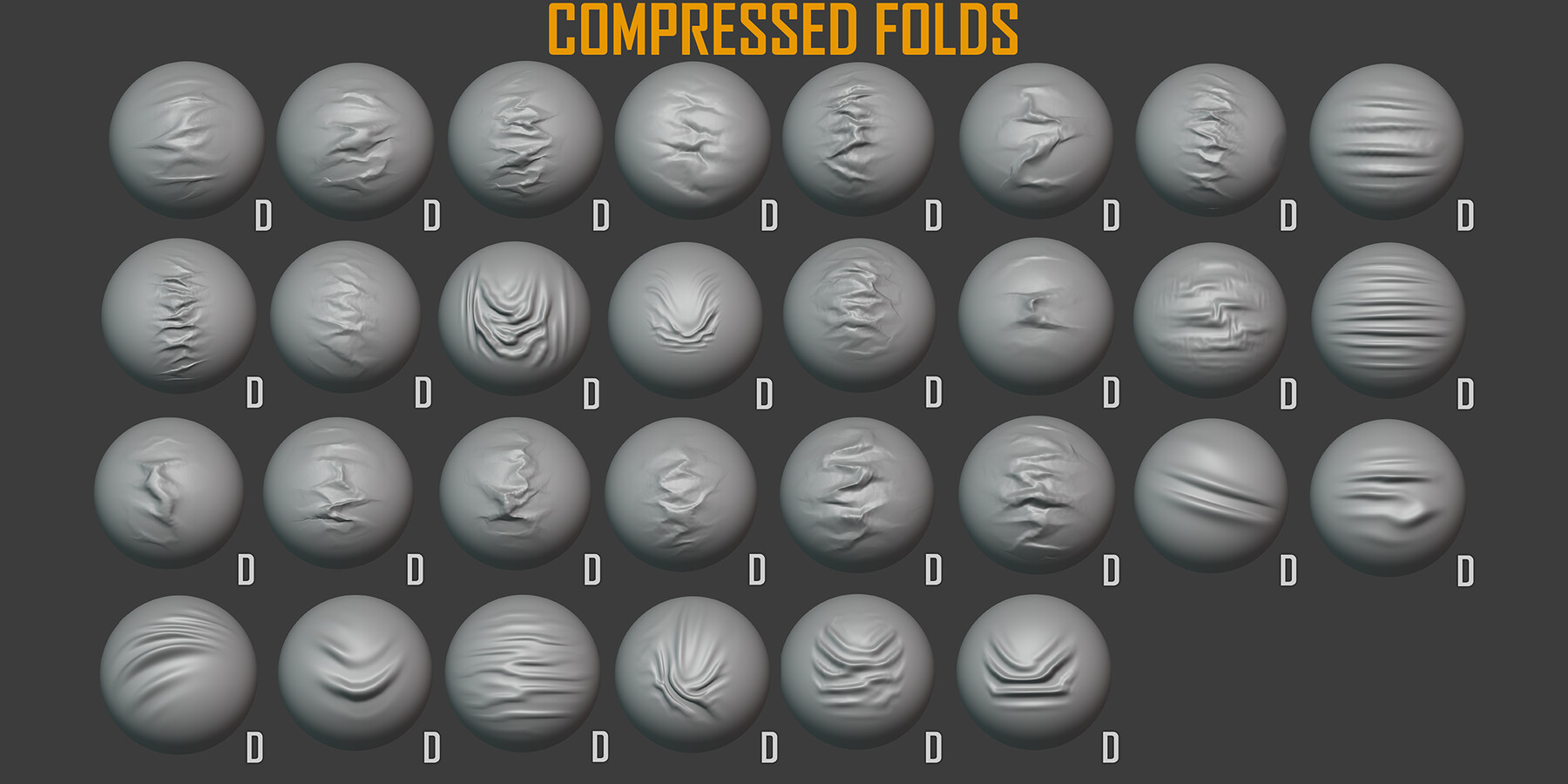Blender Fabric Brushes. 90+ Sculpting Brushes. Asset Browser. preview 1