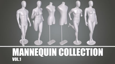 Mannequin Collection VOL.1 - Base Mesh