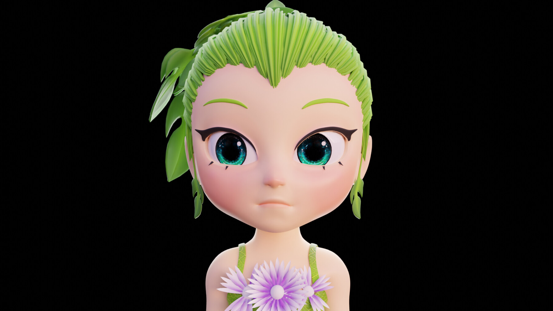 ArtStation Cartoon Nature Girl Game Assets