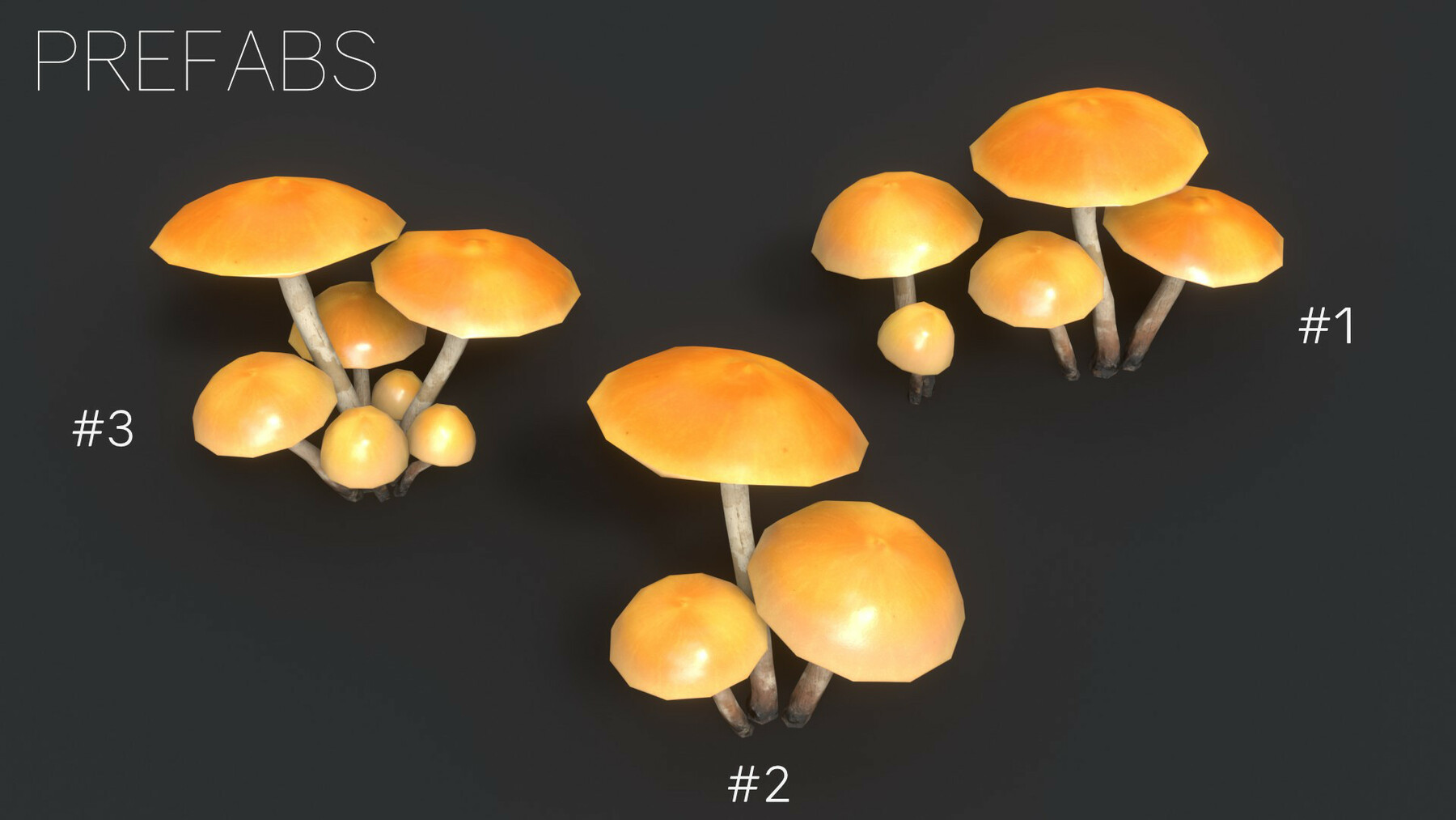 ArtStation Funeral Bell Mushrooms Game Assets
