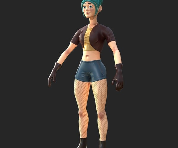 ArtStation - Character Stylized Girl Low-poly | Game Assets