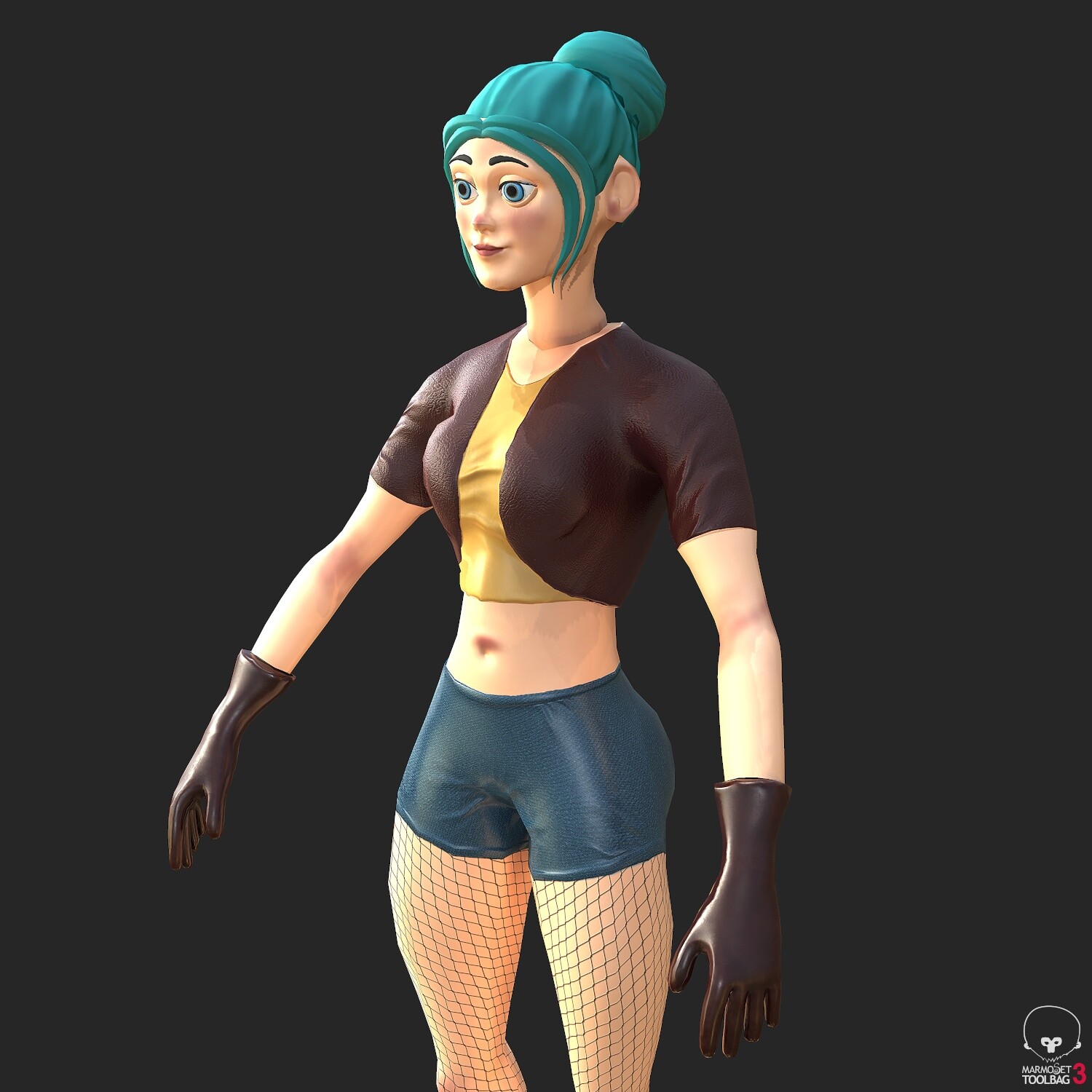 Artstation Character Stylized Girl Low Poly Game Assets