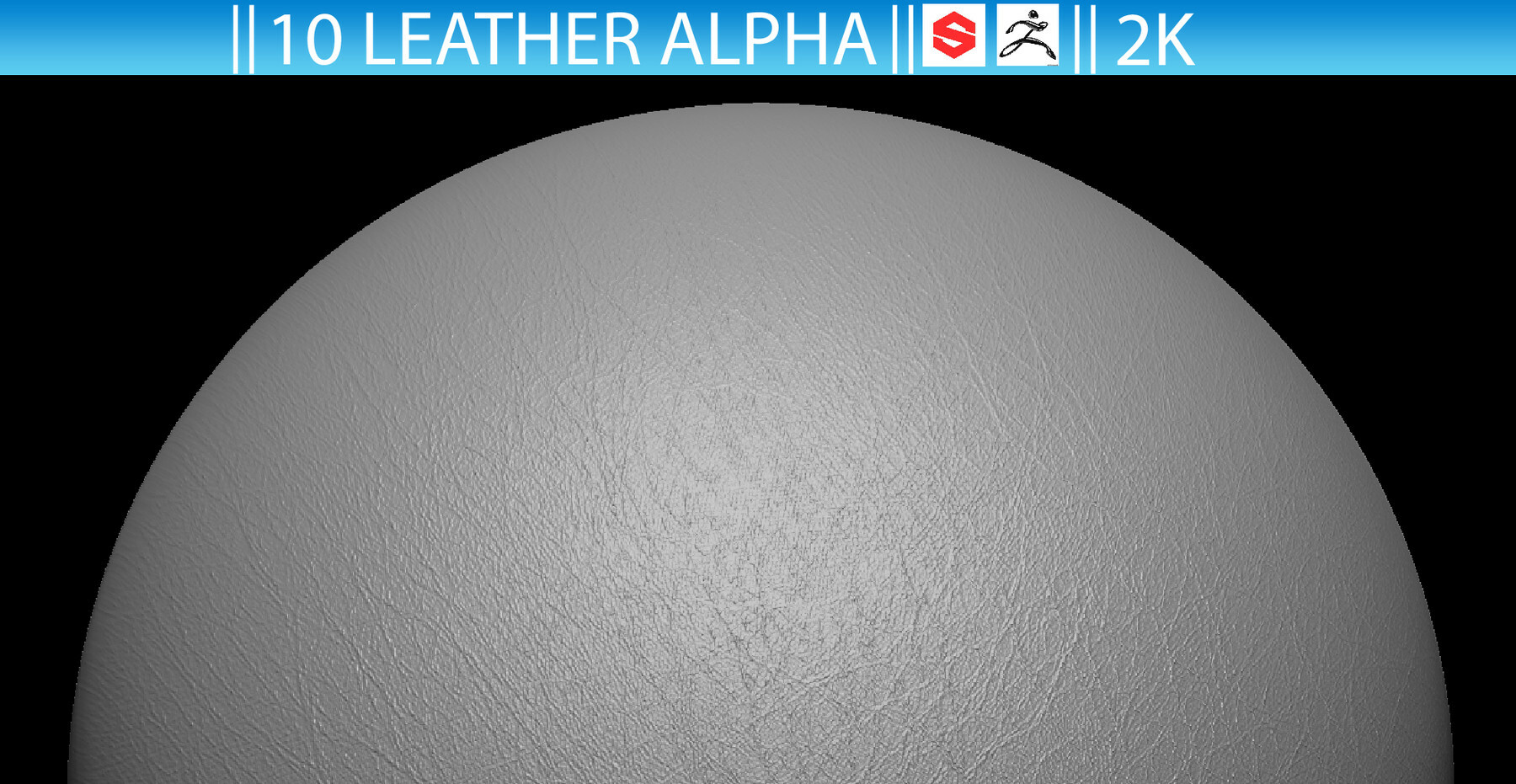 10 Leather Alpha Fabric (ZBrush, Substance, 2K, PSD) preview 3