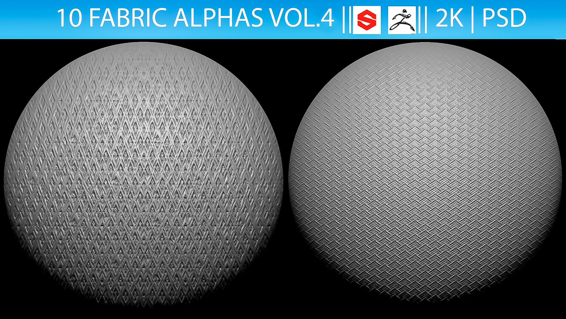 10 Fabric Alphas Vol.4 (ZBrush, Substance, 2K) preview 3