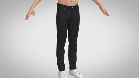 Jeans, Marvelous Designer, Clo +obj, fbx