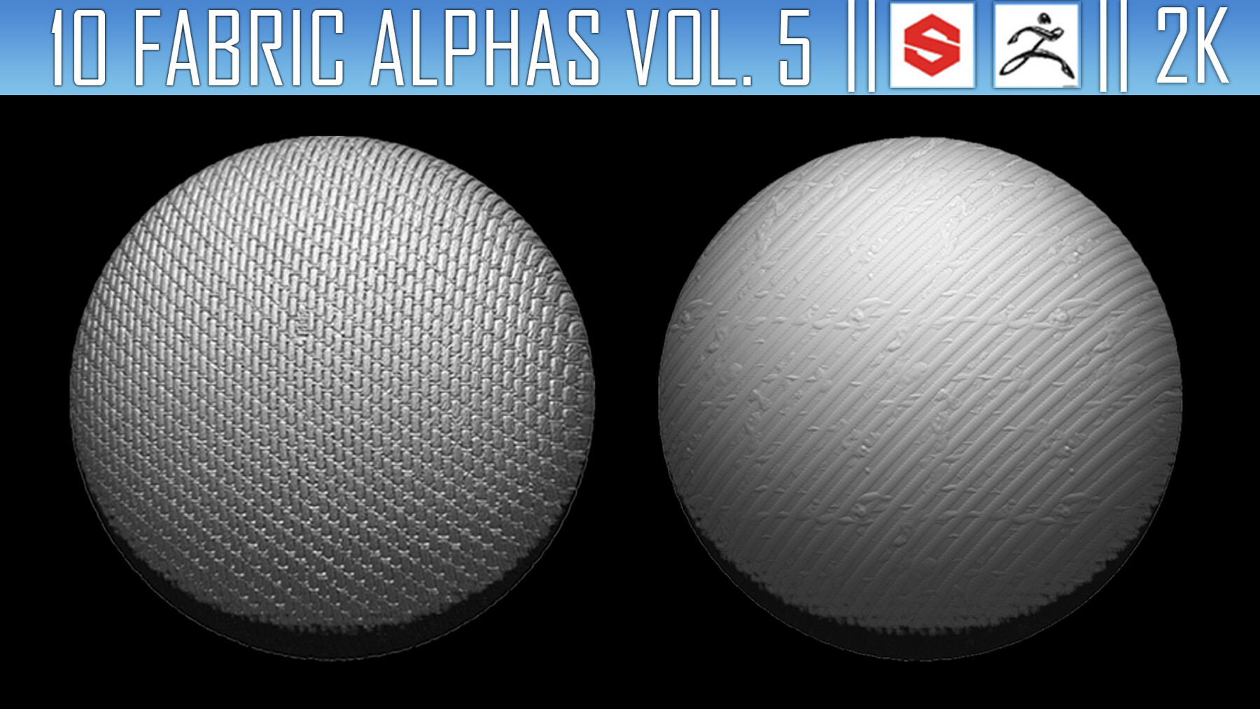 10 Fabric Alphas Vol.5 (ZBrush, Substance, 2K) preview 1