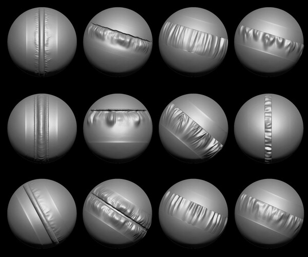 ArtStation - Seam Brushes + Alphas for ZBrush (PSD) | Brushes