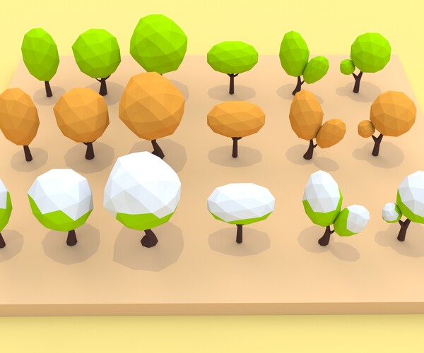 ArtStation - Trees pack 01 | Game Assets
