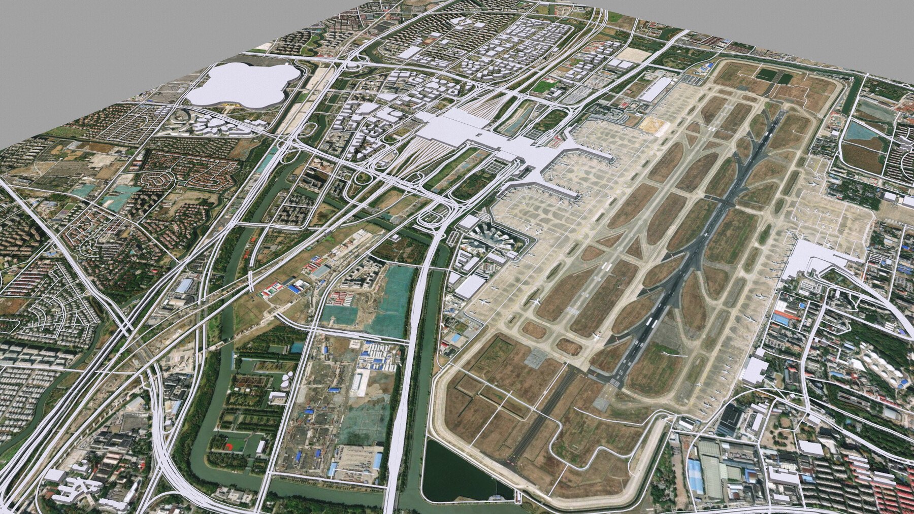Shanghai Hongqiao International Airport - 3D Model by 3dstudio