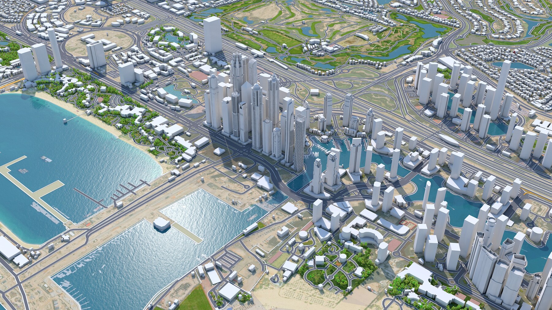 Uae cities. Дубай 3д модель. Макет Дубая.