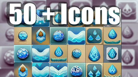 50+  Water Skill Icon Pack