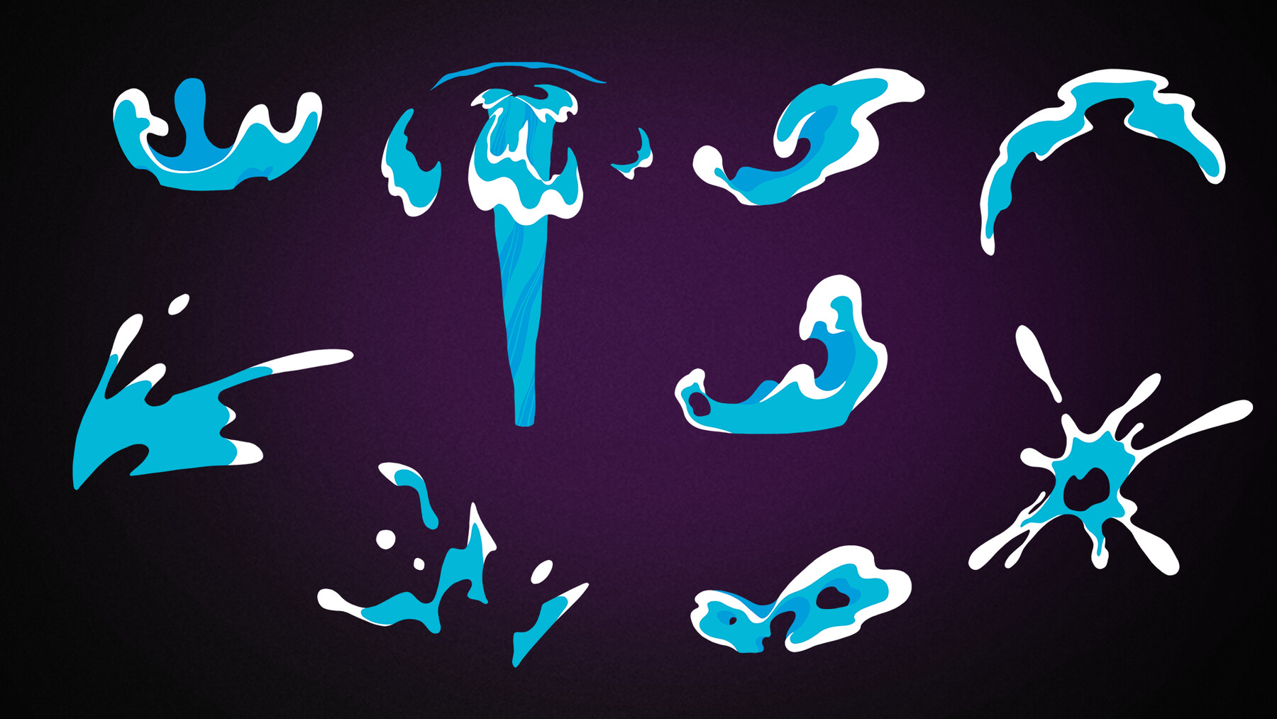 ArtStation - Water splashes sprite effects | Game Assets