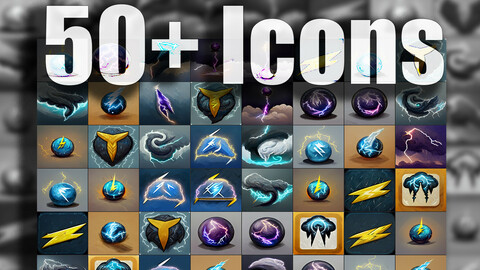 50+ Storm Game UI Icons