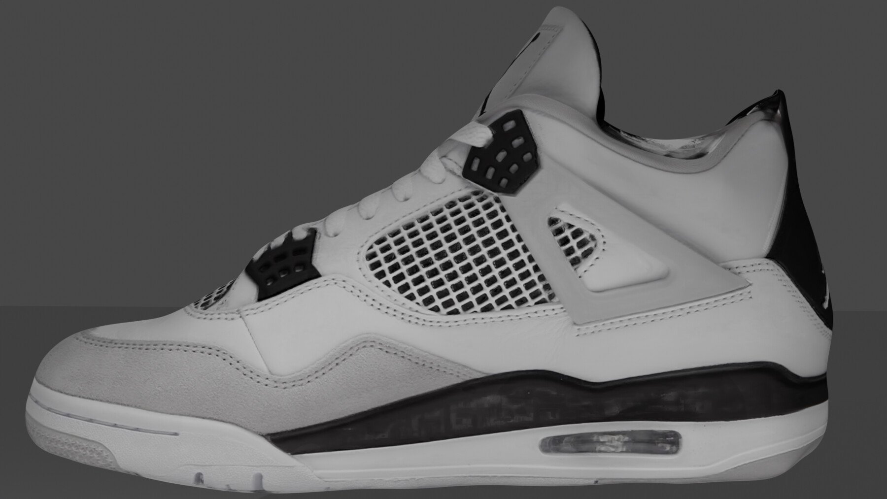 3D model Jordan 4 Military Black VR / AR / low-poly