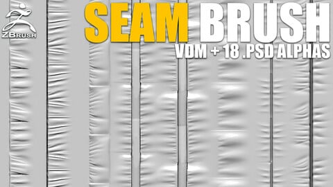 ZBrush Seam Brushes Vol.3 (VDM + 18 Alphas PSD)