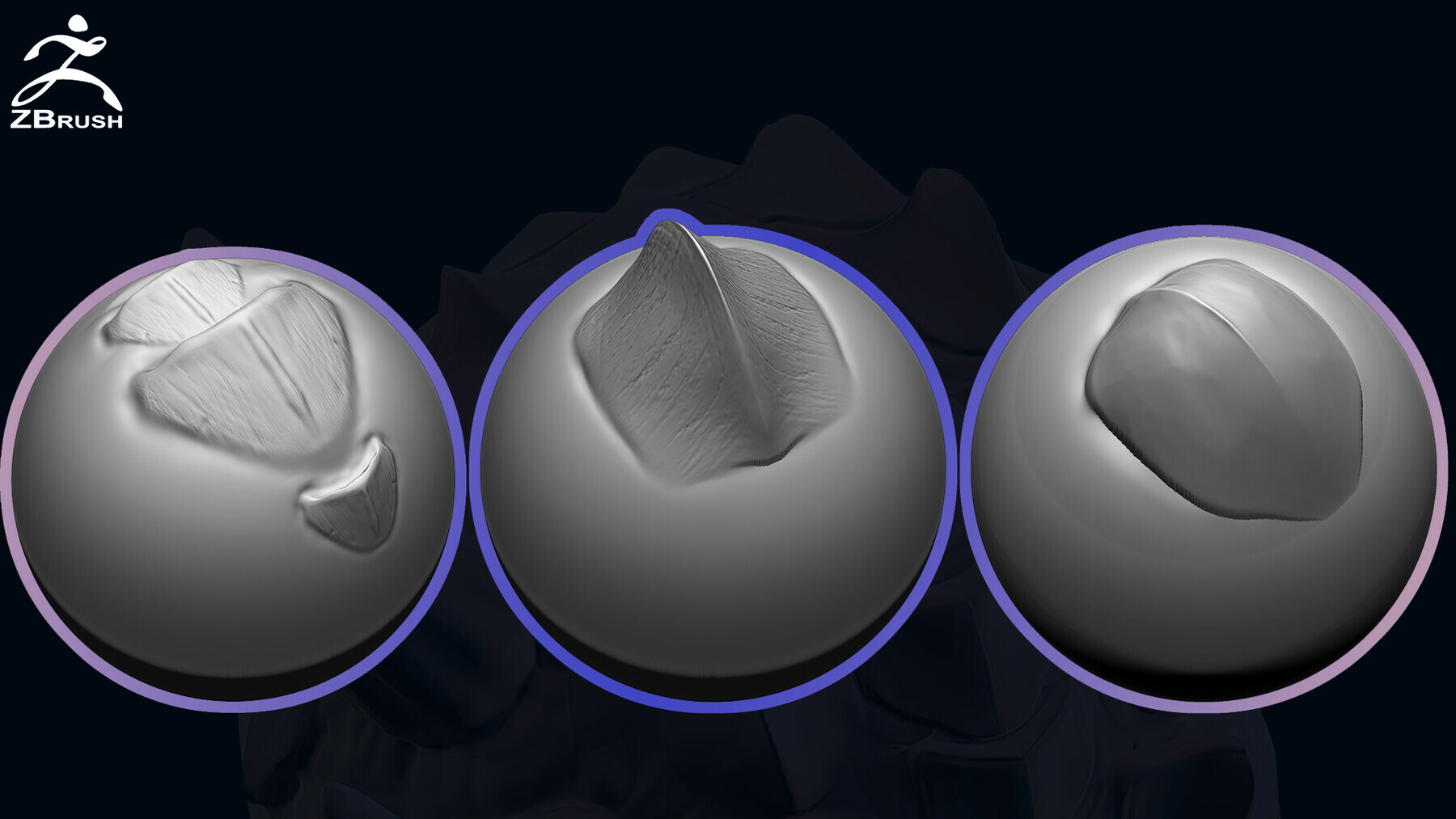 20 Dragon (Reptile) Skin VDM Brush for ZBrush preview 2