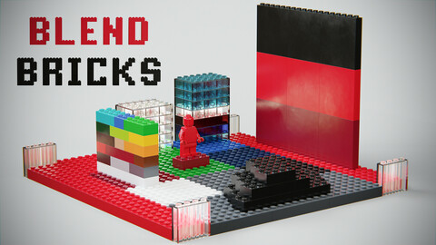 BlendBricks - Photorealistic ABS plastic Lego material for Blender Cycles + Free dirt generator