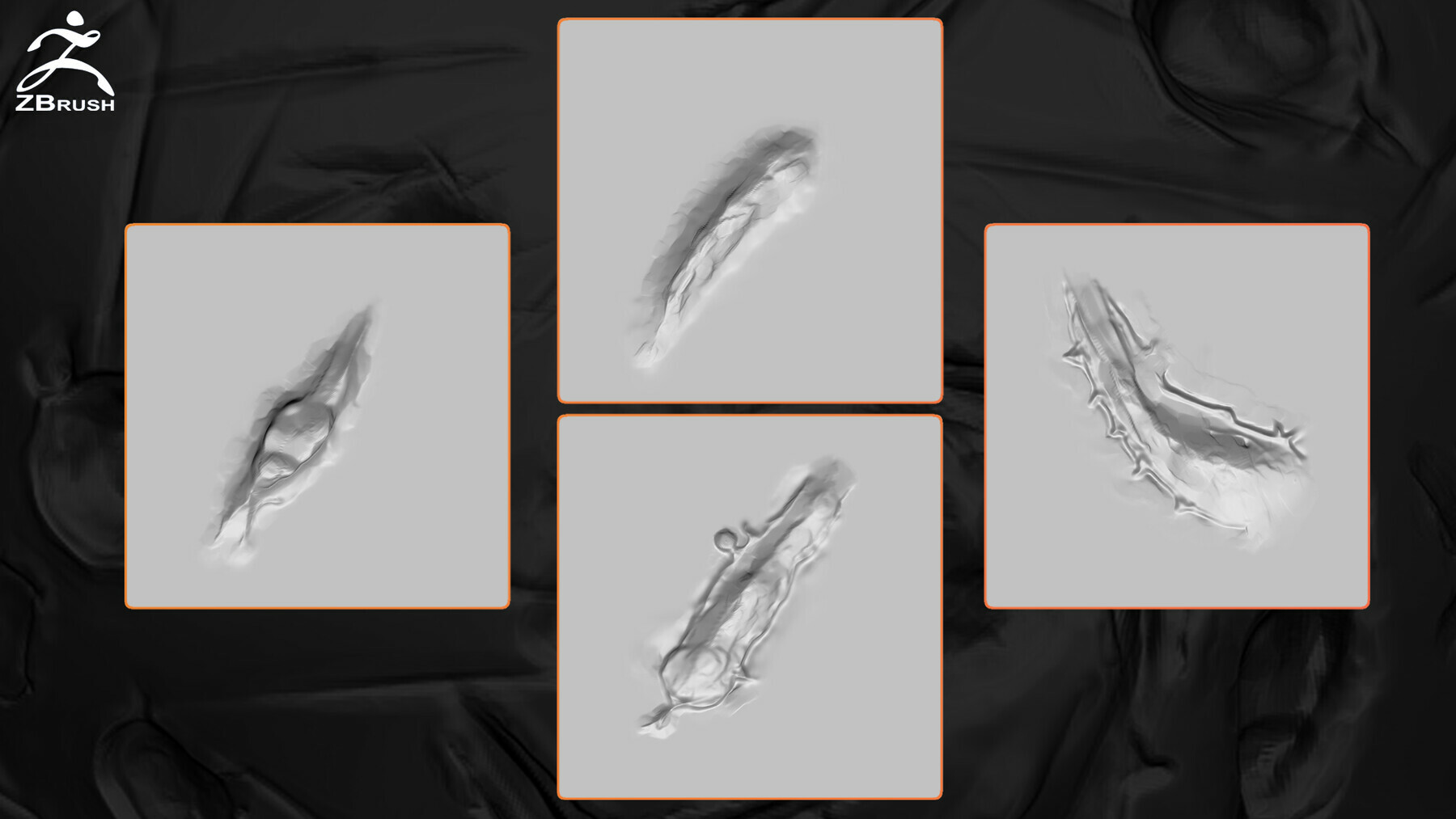 ArtStation - 20 Metal Damage Stencils/VDM Brushes(Pack1)