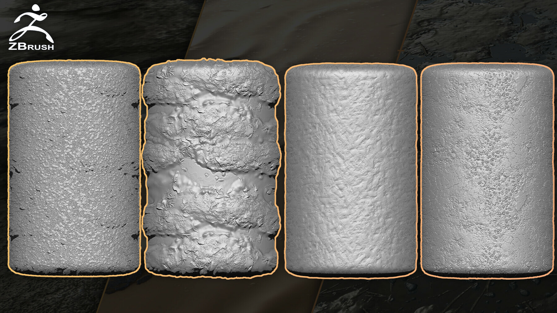 20 Ground & Terrain Alphas Vol.2 (ZBrush, Substance) preview 3