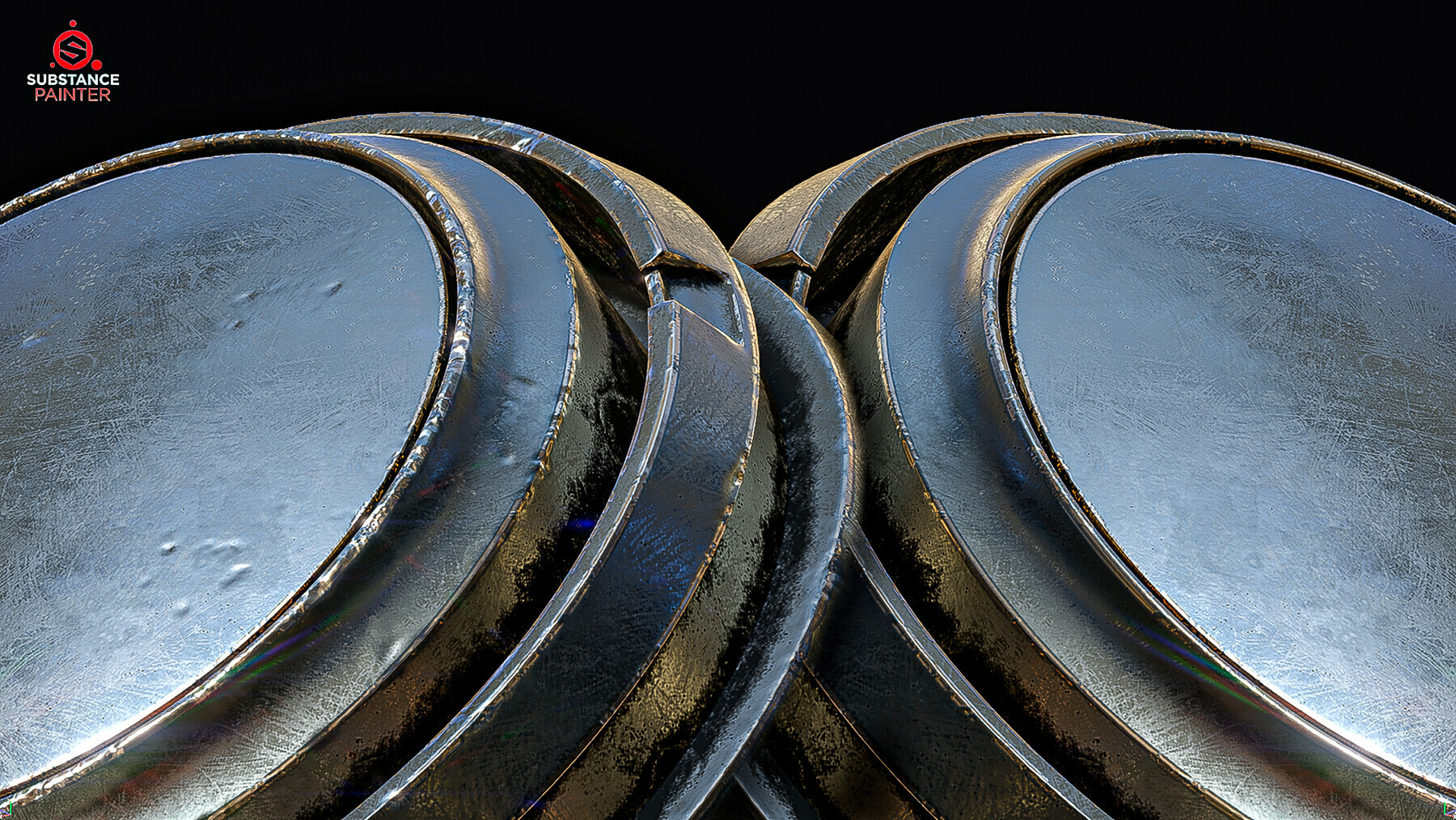 Metal Smart Materials with Edge Wear (Substance Painter) preview 2