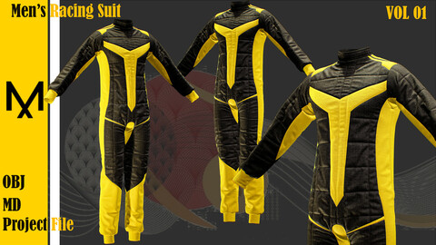 Men's Racing Suit_VOL 01(MD Project File + OBJ)