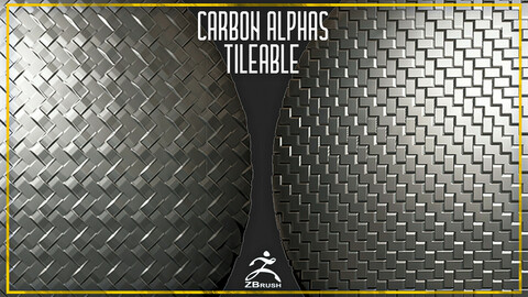 11 Carbone Tileable Alphas (ZBrush, Substance, 4K)