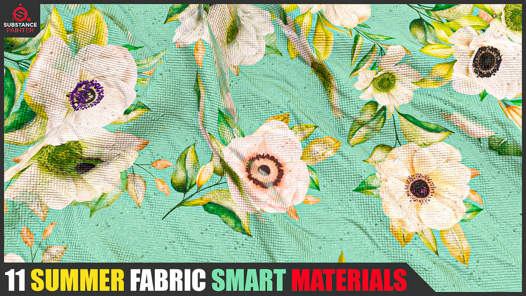 11 Summer Fabric Smart Materials (Substance Painter) preview 3