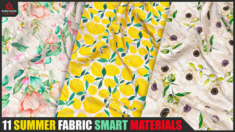 11 Summer Fabric Smart Materials (Substance Painter)