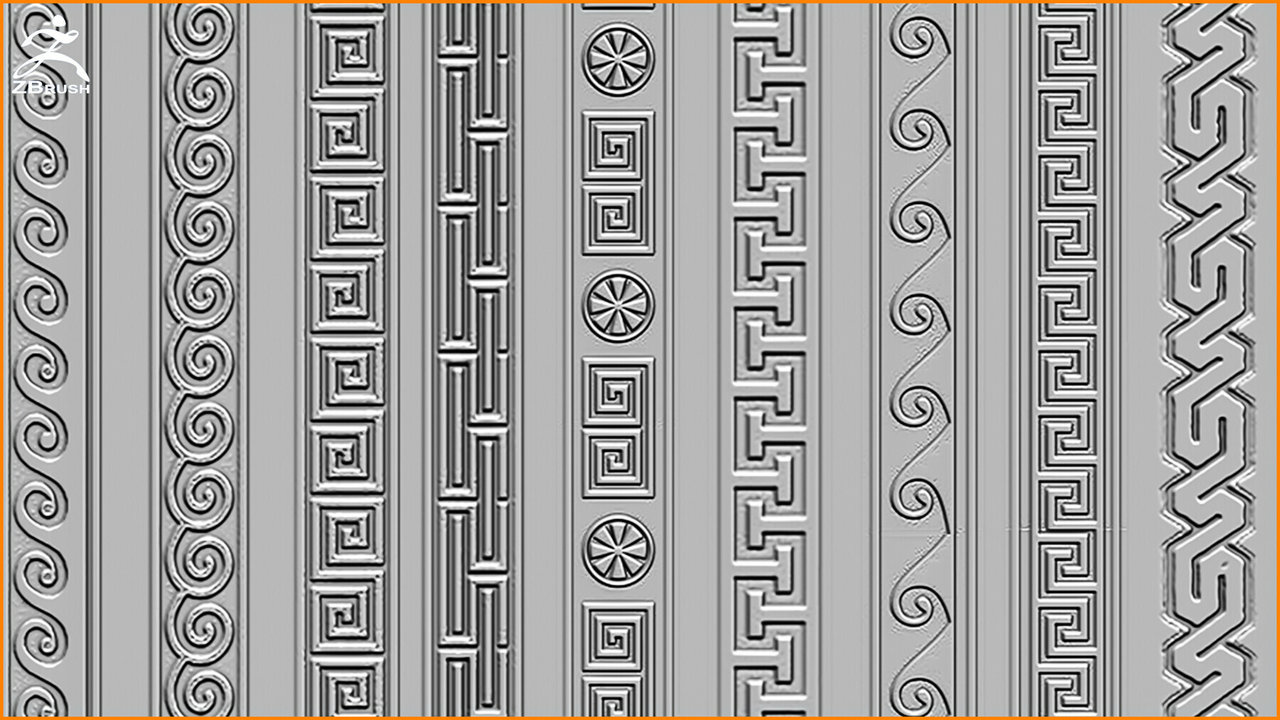 ArtStation Greek Ornaments Brush for ZBrush Brushes