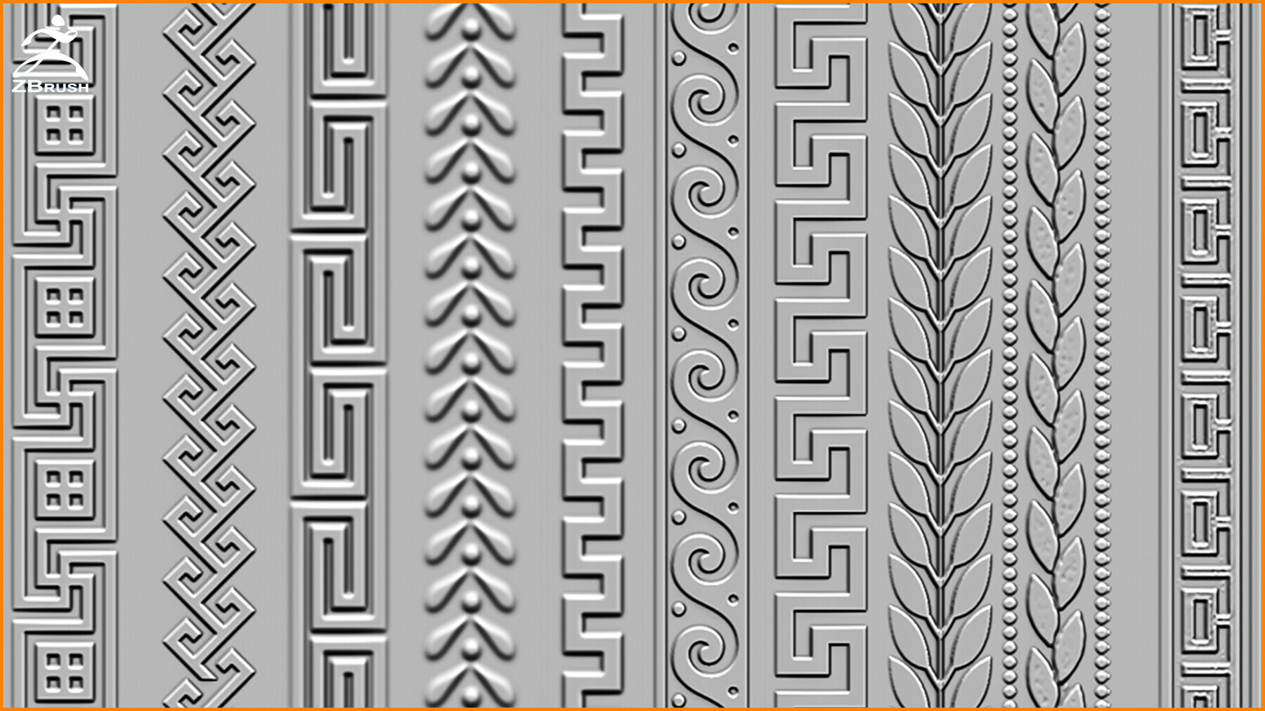Greek Ornaments Brush for ZBrush preview 2