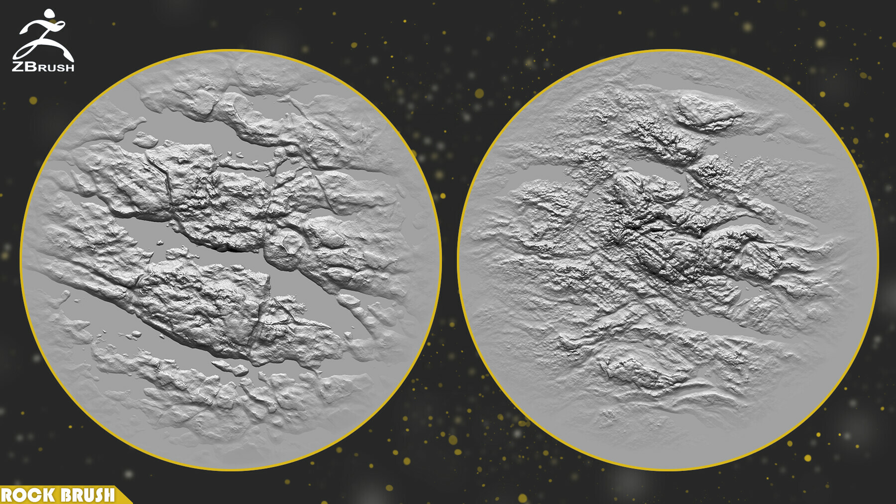 Rock Brush for ZBrush preview 2