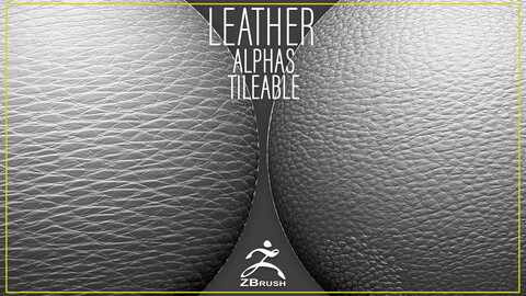 30 Leather Alphas Vol.7 (ZBrush, Substance, 2K)