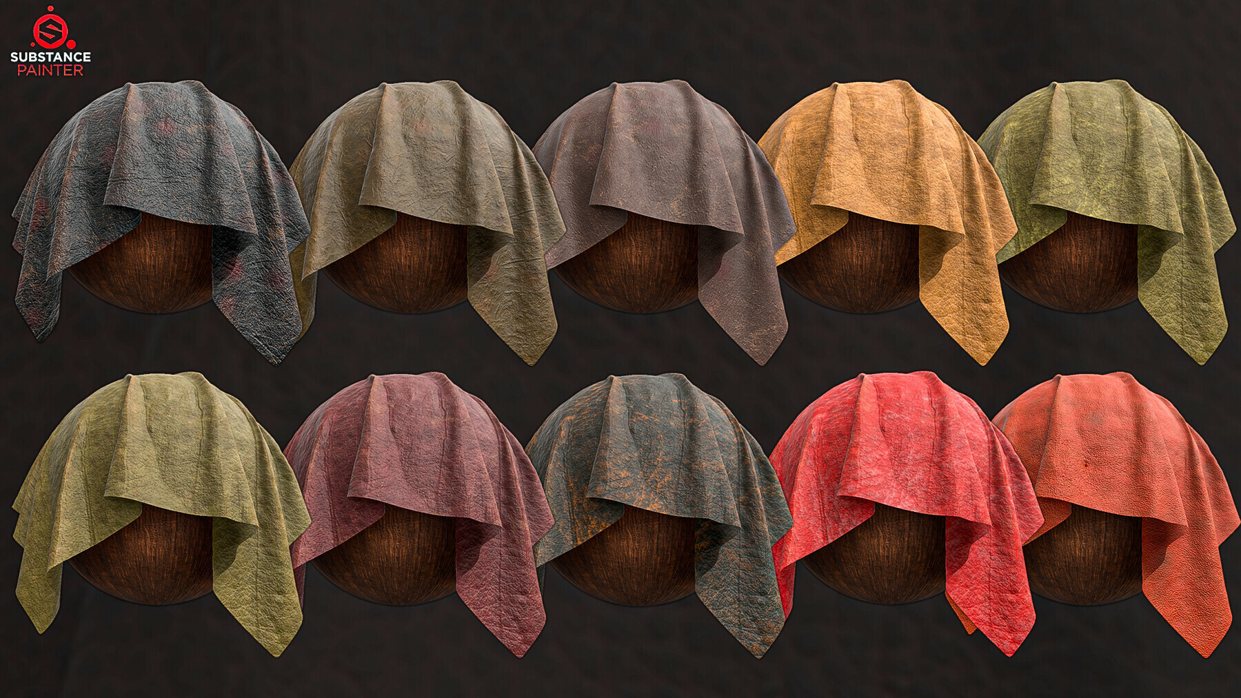 50 Leather Smart Materials (Substance Painter) preview 2