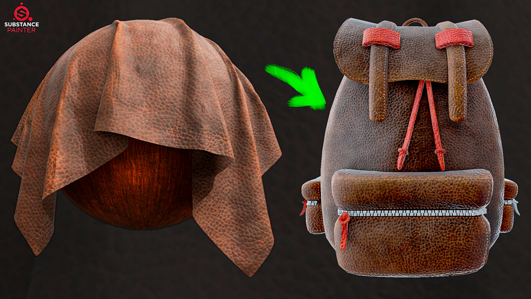 50 Leather Smart Materials (Substance Painter) preview 1