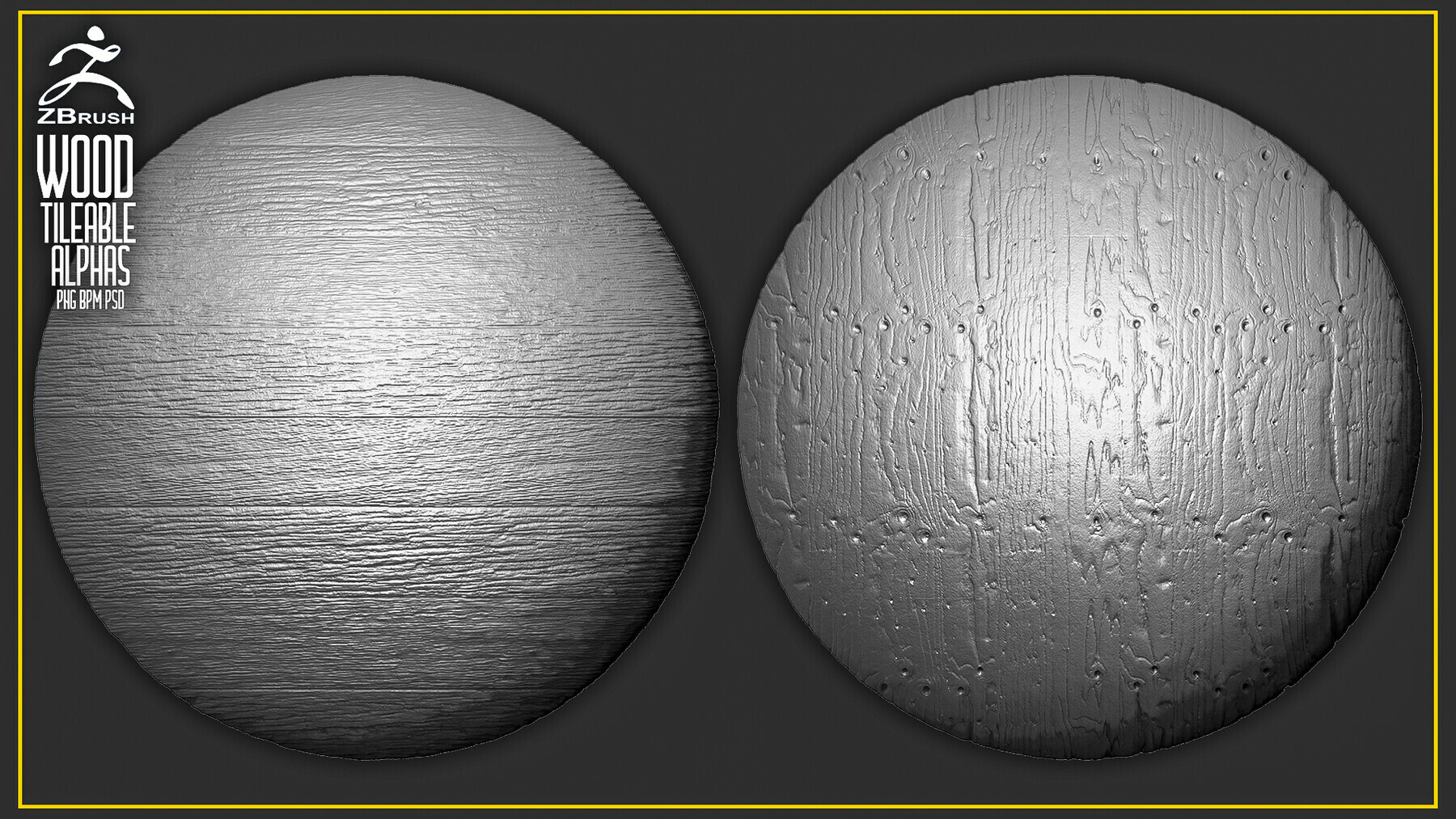 22 Wood Tileable Alphas Vol.5 (ZBrush, Substance) preview 3