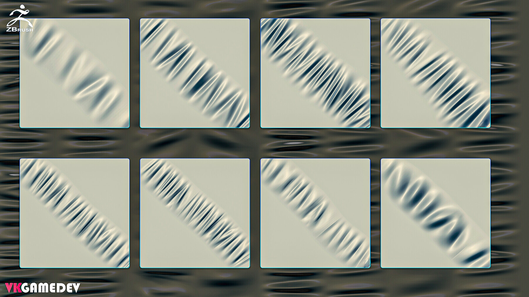 10 Puckering Fabric Brushes for ZBrush preview 1