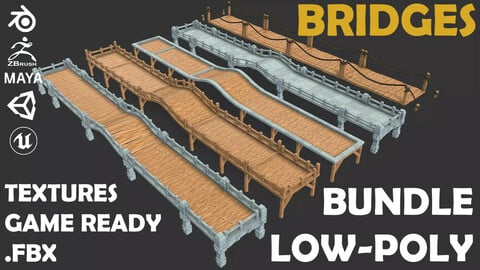Bridges Bundle Models Low Poly
