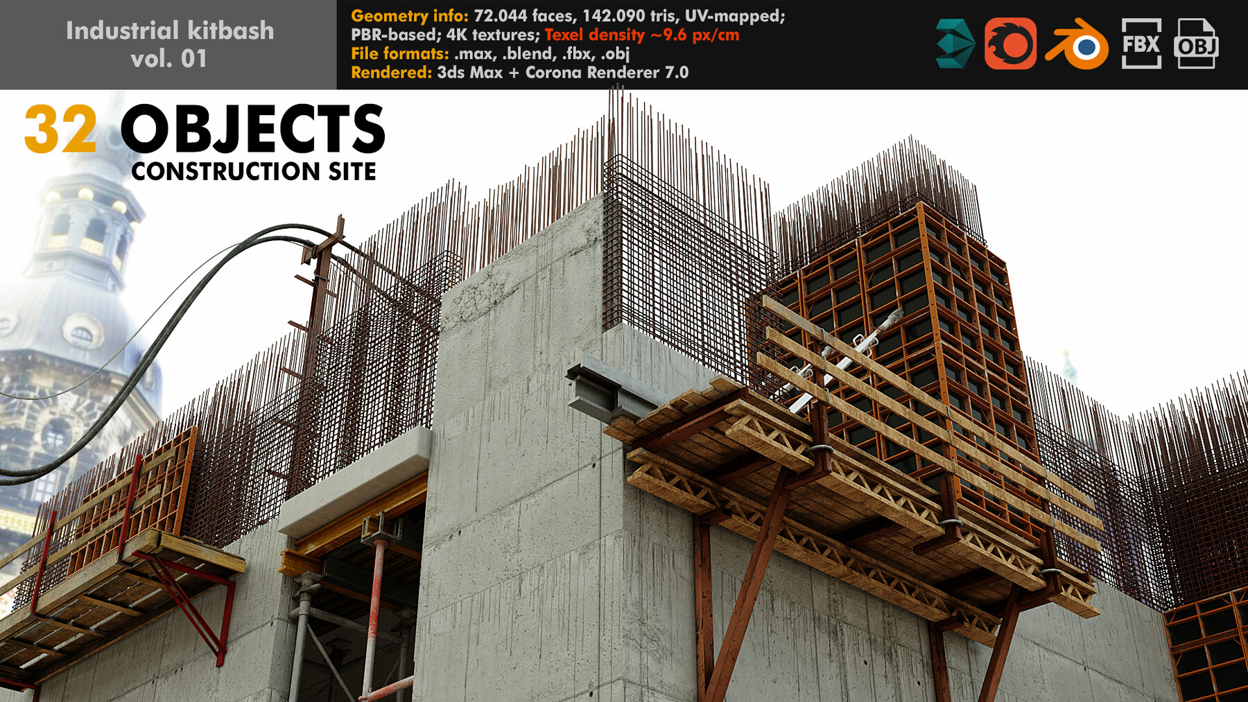 ArtStation Industrial kitbash vol. 01. Construction site and