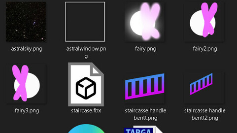 Astral Observatory Texture Assets and staircase model (untextured) useable in Unreal Engine 4, Blender, Photoshop