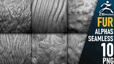 10 Fur Alphas for ZBrush vol.3