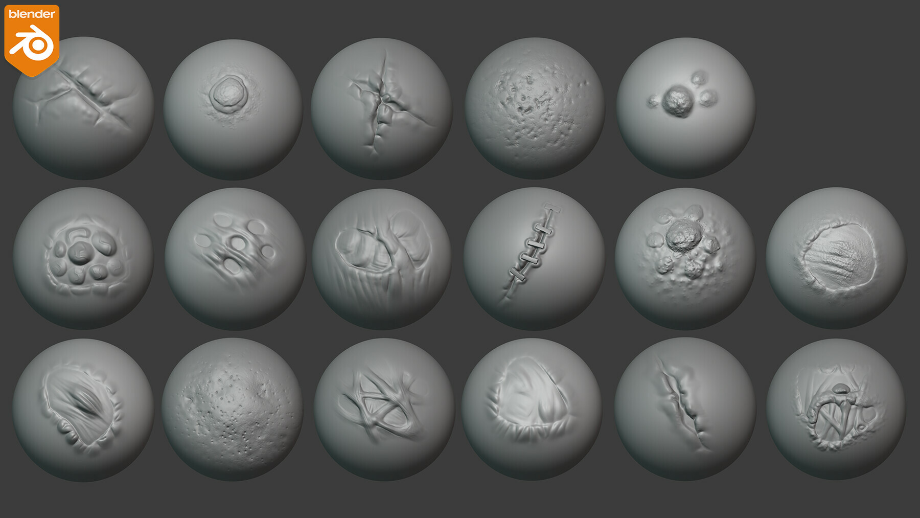 ArtStation Wounds and Scars Brushes for Blender Brushes