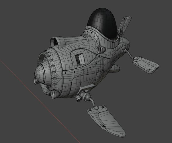 ArtStation - Humoro sci fi Aircraft game ready high poly and low poly ...