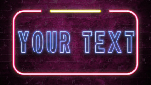 Editable neon text effect for Tumbnails, covers, posters (Photoshop)