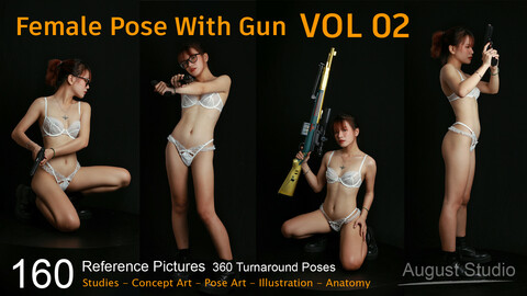 Female Pose With Gun Vol 02 - Reference Pictures