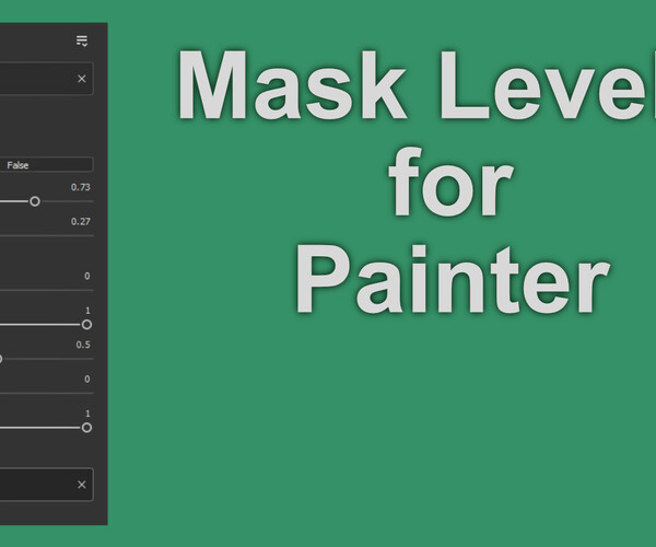 ArtStation Mask Levels Control for Painter Resources