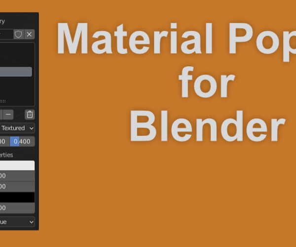 ArtStation Blender Material Popup Resources
